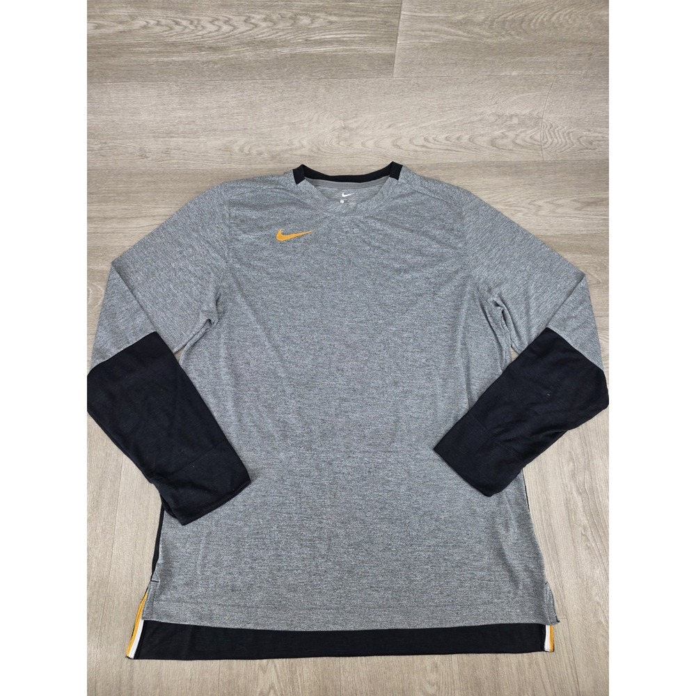 Nike Dri-FIT Player Top Men's XL Black Gray Long Sleeve Training CI4546-040